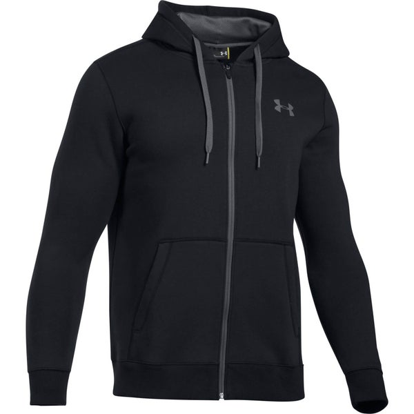Under Armour Men's Rival Fitted Full Zip Hoody - Black