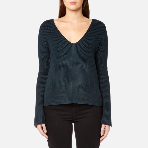 MINKPINK Women's Mona Split Sleeve Sweater - Dark Teal