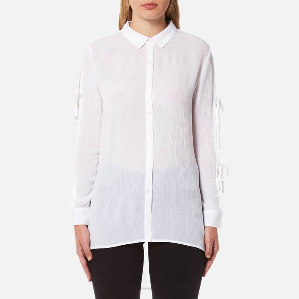 MINKPINK Women's Tie Sleeve Shirt - Off White