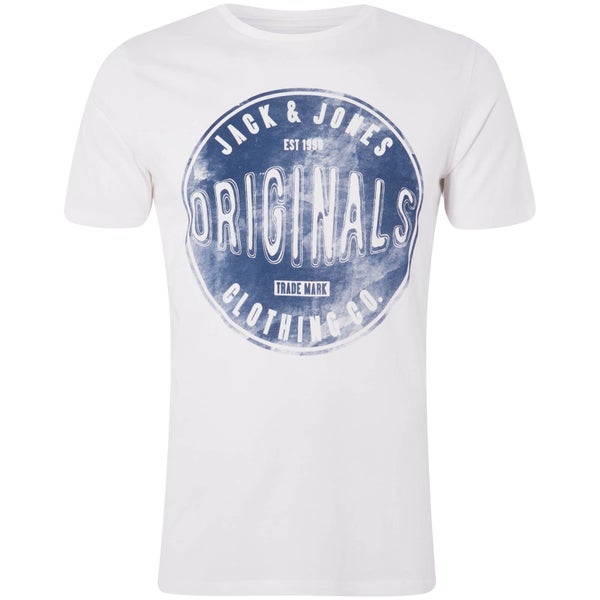 T-Shirt Homme Originals Stood Jack & Jones - Blanc