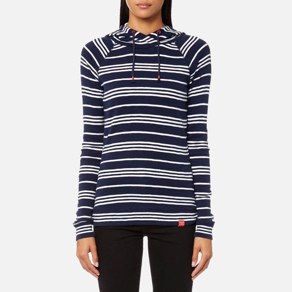 Joules Women's Marlston Hooded Sweatshirt - French Navy Stripe