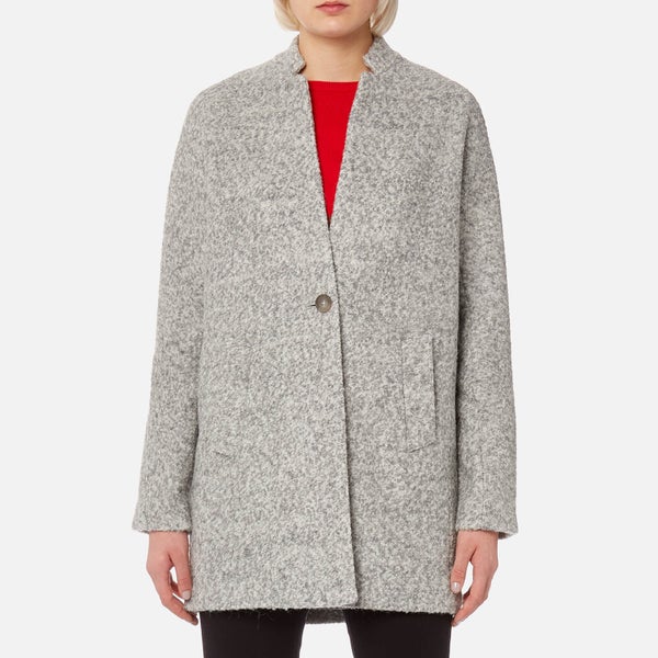 Joules Women's Woolsthorpe Boucle Wool Coat - Grey