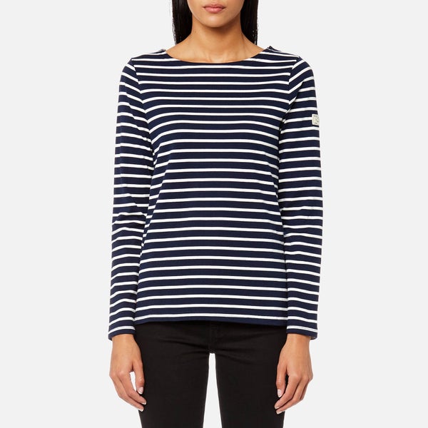Joules Women's Harbour Jersey Top - Hope Stripe French Navy