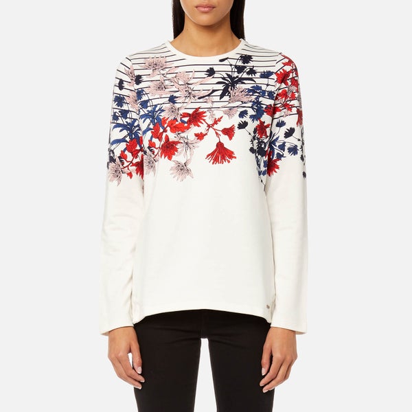 Joules Women's Clemence Printed Crew Neck Sweatshirt - Cream Fay Floral