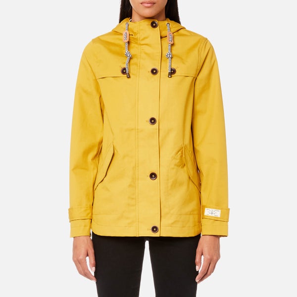 Joules Women's Coast Waterproof Hooded Jacket - Antique Gold