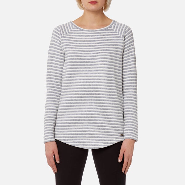 Joules Women's Liloustripe Textured Sweatshirt with Zips - Grey Stripe