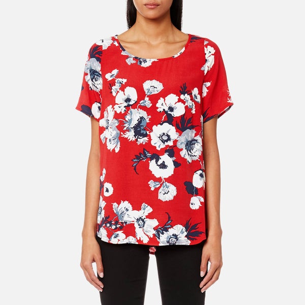 Joules Women's Hannah Printed Woven Shell Top - Red Posy