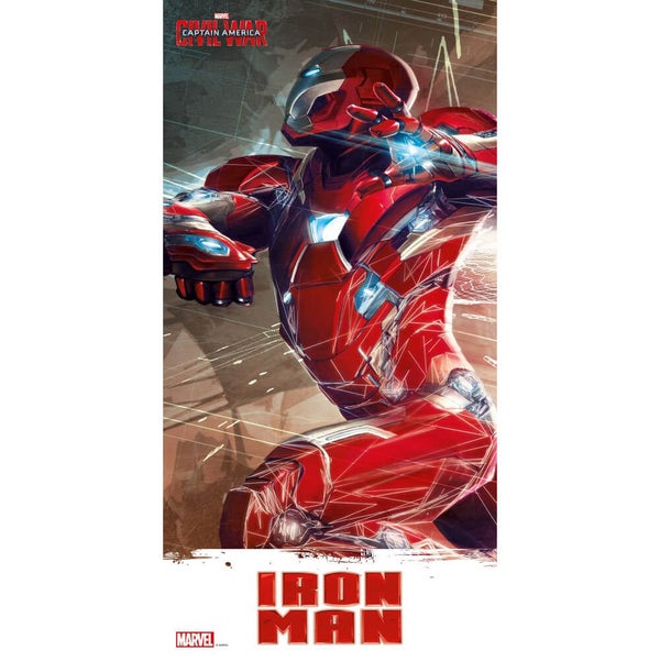 Affiche en Verre Captain America Civil War - Iron Man (60 x 30cm)