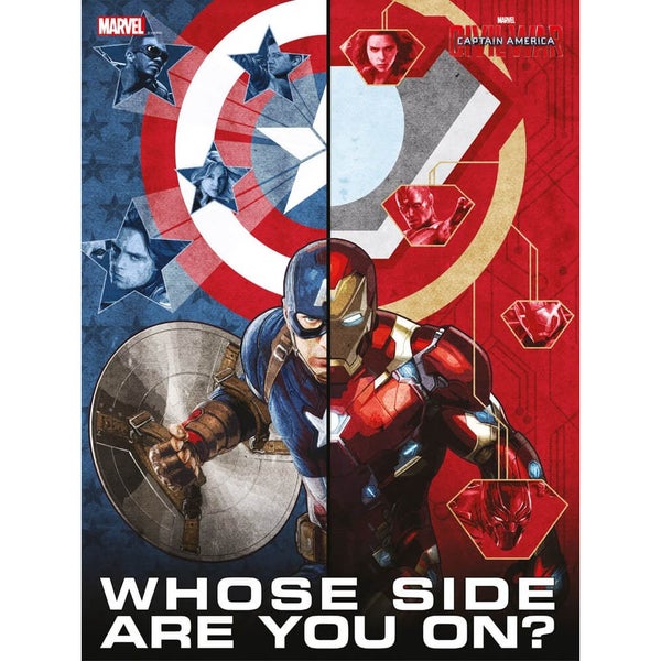 Captain America Civil War Glass Poster - Whose Side Are You On (30 x 40cm)