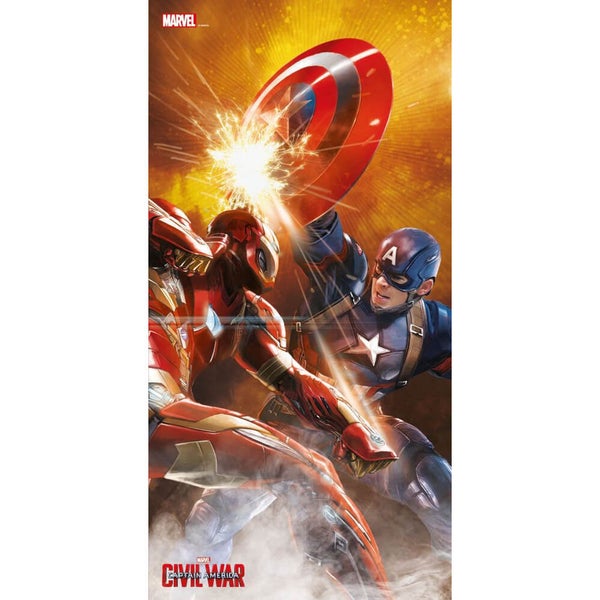 Captain America Civil War Glass Poster - Fight Scene (60 x 30cm)