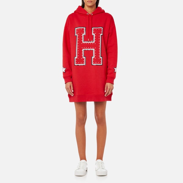 Tommy Hilfiger Women's Studded Hooded Dress - Red