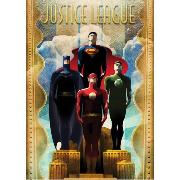 Affiche en Métal DC Comics Justice League Retro Idols (32 x 45cm)