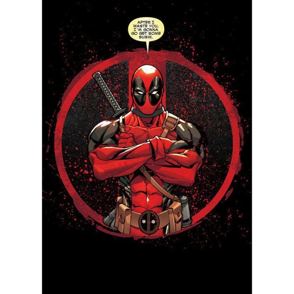 Marvel Comics Metal Poster - Deadpool Merc with a Mouth Evening Plans (68 x 48cm)