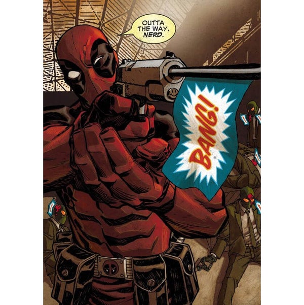 Marvel Comics Metal Poster - Deadpool Outta the Way Nerd (32 x 45cm)
