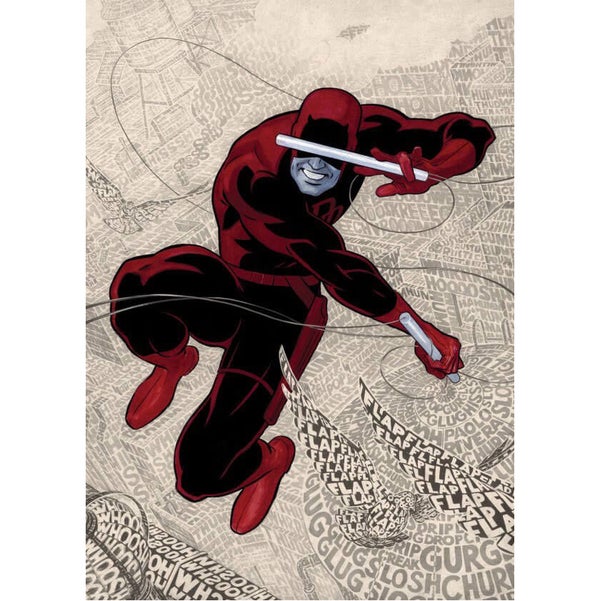 Marvel Comics Metal Poster - Devil of Hells Kitchen Text Art Daredevil (68 x 48cm)