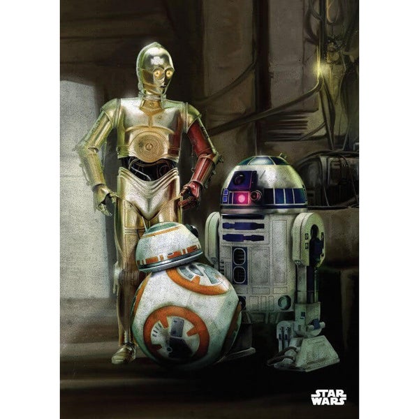 Affiche en Métal Star Wars Épisode VII Droïdes (68 x 48cm)