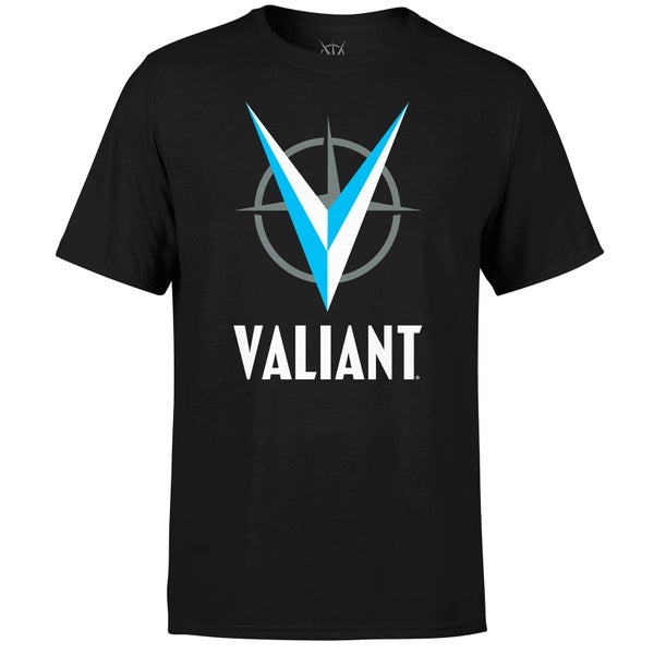 Valiant Comics Logo Light Blue T-Shirt - Black