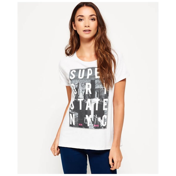 Superdry Women's NYC State T-Shirt - Ice Marl
