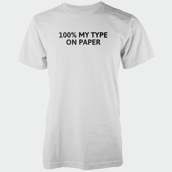 T-Shirt Homme 100% My Type On Paper - Blanc