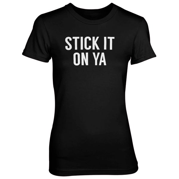 T-Shirt Femme Stick It On Ya - Noir