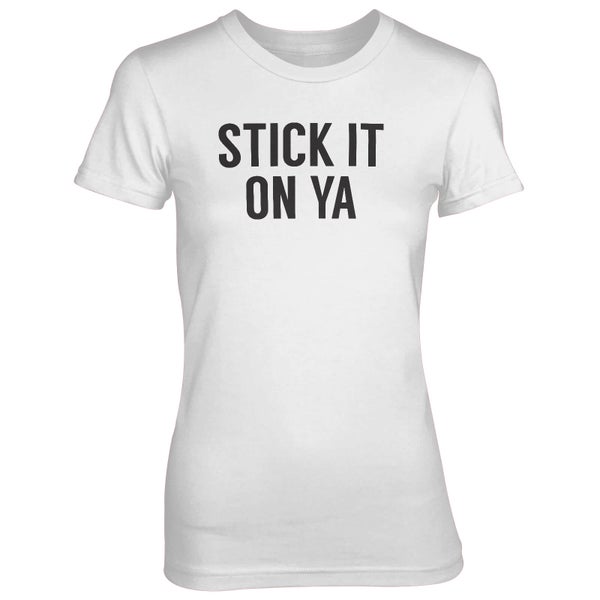 T-Shirt Femme Stick It On Ya - Blanc