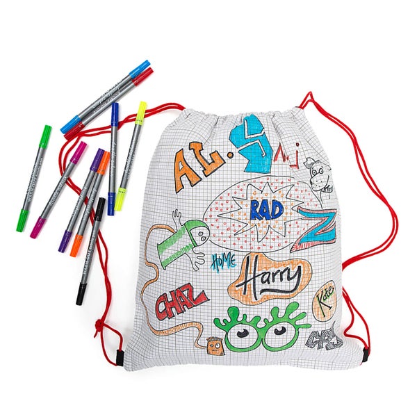 Doodle Drawstring Backpack