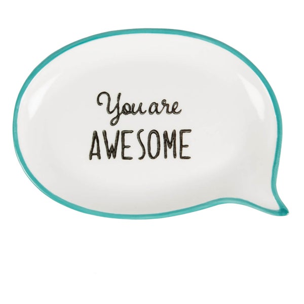 Sass & Belle You Are Awesome Sweet Speech Jewellery Dish - Blue
