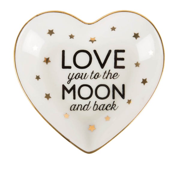 Sass & Belle Love You To The Moon & Back Heart Jewellery Dish