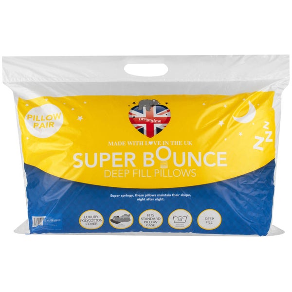 Dreamtime Super Bounce Twin Pack Pillows - White