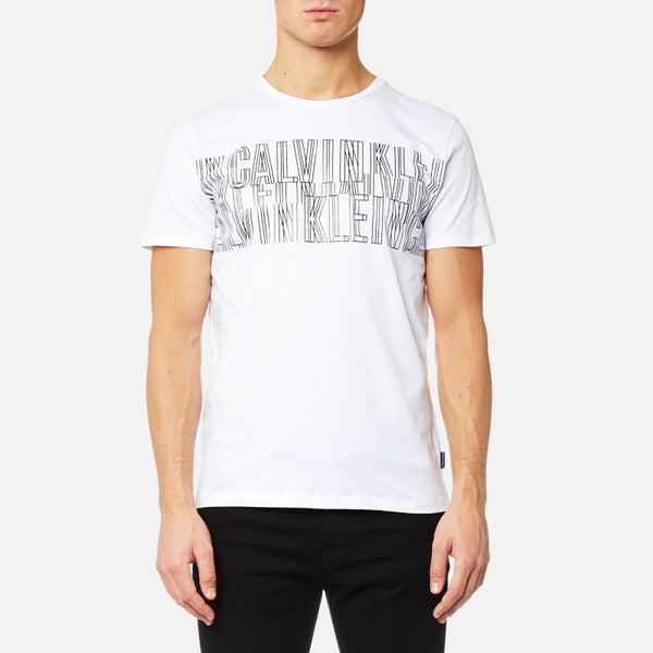 Calvin Klein Men's Japet Chest Print T-Shirt - Perfect White