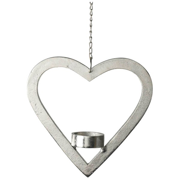 Parlane Heart Hanging Tealight Holder (18 x 18cm) - Aluminium