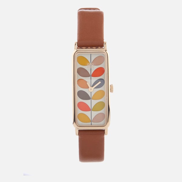 Orla Kiely Women's Stem Leather Watch - Brown