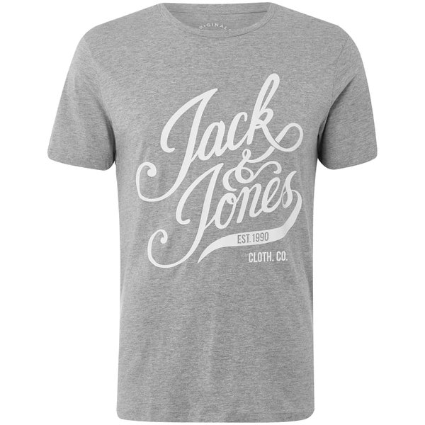 Jack & Jones Originals Men's Blog T-Shirt - Light Grey Marl