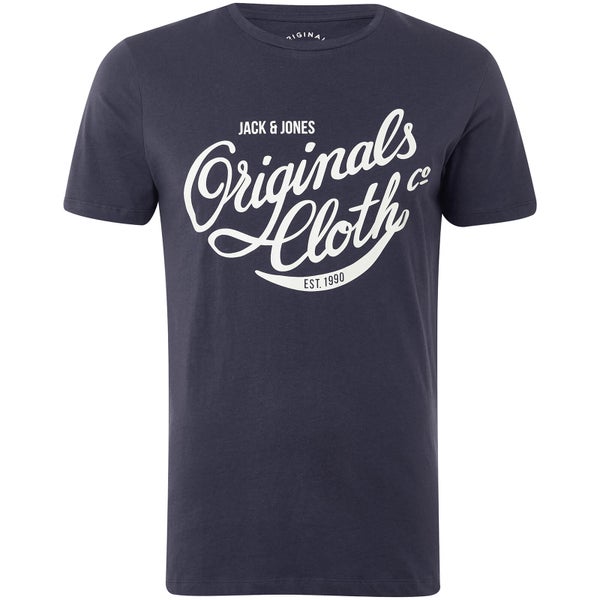 T-Shirt Homme Originals Blog Jack & Jones - Bleu Marine
