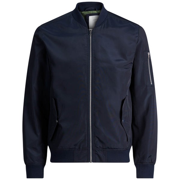 Blouson Bomber Homme Core Grand Jack & Jones - Bleu Marine