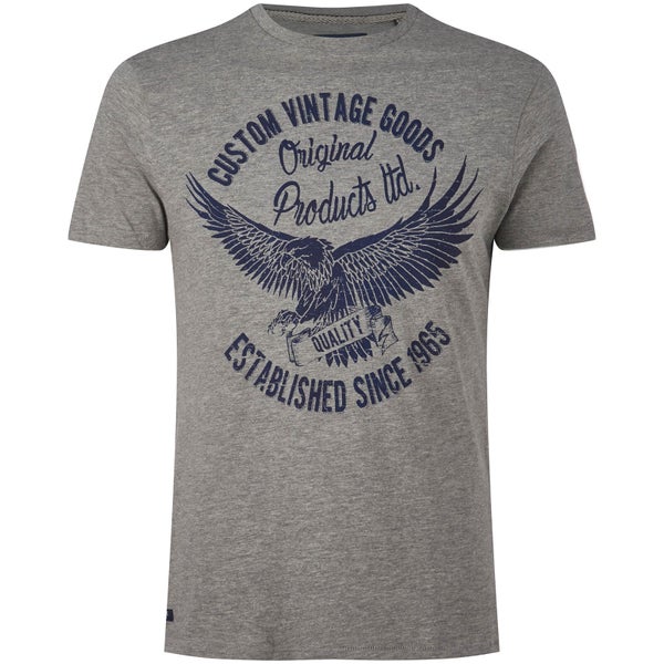Threadbare Men's Vintage Eagle T-Shirt - Grey Marl