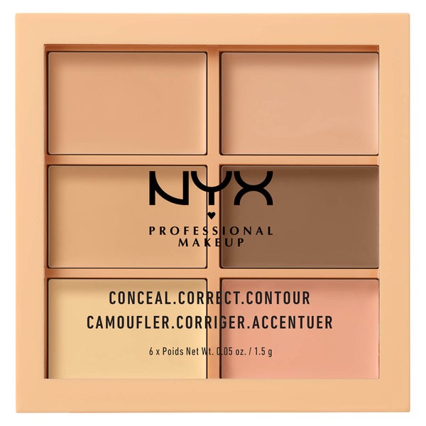 Paleta 3C - Camuflar, Corrigir e Contornar - da NYX Professional Makeup - Light