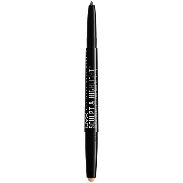 NYX Professional Makeup Lápiz de Cejas Sculpt & Highlight Brow Contour - Ash Brown/Medium Beige