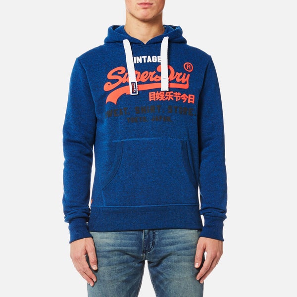 Superdry Men's Sweat Shirt Store Tri Hoody - Peppered Blue Grit