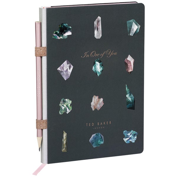 Ted Baker A5 Linear Gem Notebook and Pencil