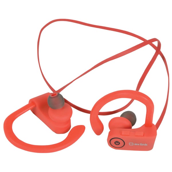 AV: Link Waterproof Wireless Bluetooth In-Ear Activity Earphones - Red