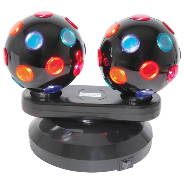 QTX Free Standing Dual Rotating Disco Balls