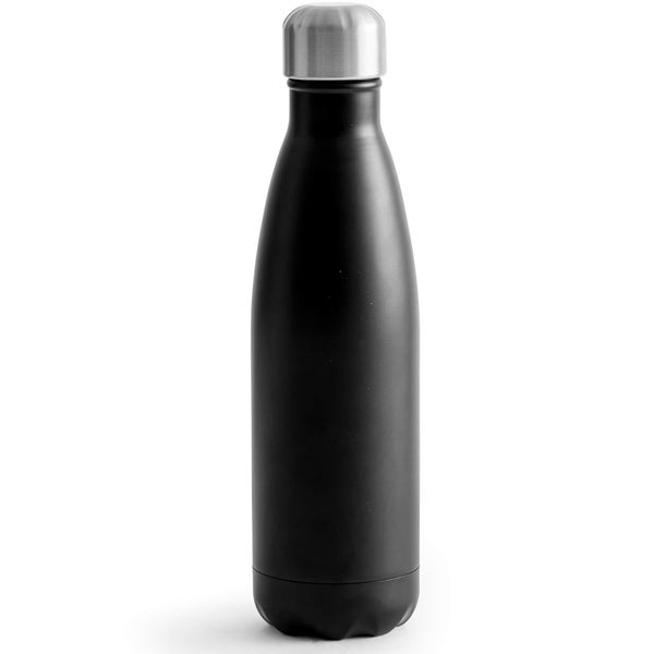 Sagaform Heiß-und Kalt Stahlflasche - Schwarz (500ml)