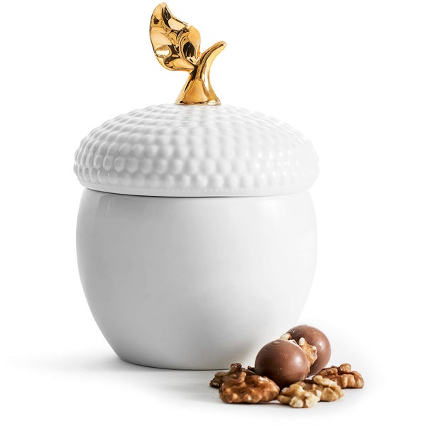 Sagaform Ceramic Acorn Storage Jar - White