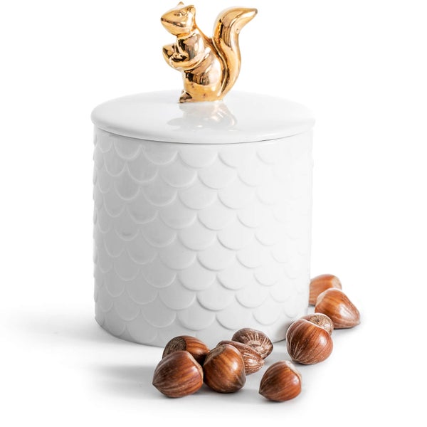 Sagaform Ceramic Squirrel Storage Jar - White