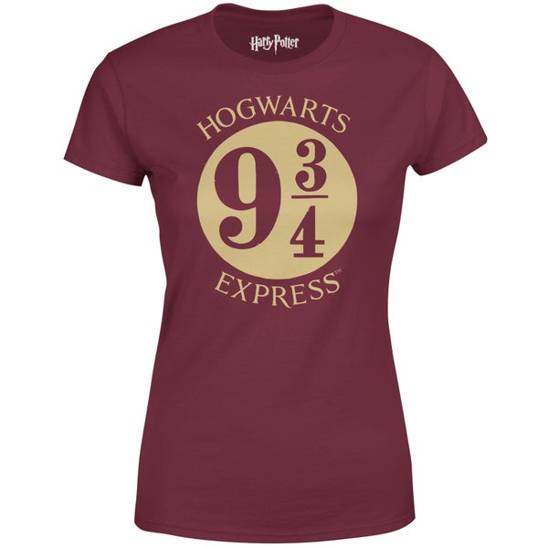 Harry Potter Platform 9 3/4 Dames T-shirt - Wijnrood