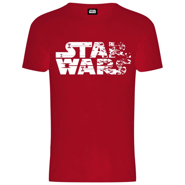 Star Wars Die letzten Jedi (The Last Jedi) Faded Logo Männer T-Shirt - Rot