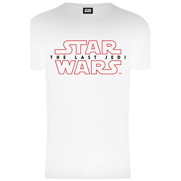 Star Wars Men's The Last Jedi Stencil Logo T-Shirt - White