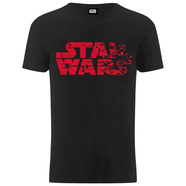 Star Wars Die letzten Jedi (The Last Jedi) Faded Logo Männer T-Shirt - Schwarz