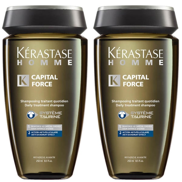 Kérastase Homme Captial Force Anti-Dandruff Shampoo (250ml) Duo